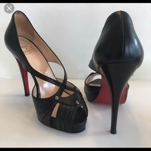CHRISTIAN LOUBOUTIN SCISSOR GIRL HEELS